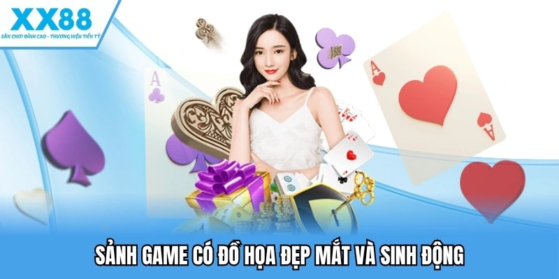 Sảnh game có đồ họa đẹp mắt và sinh động